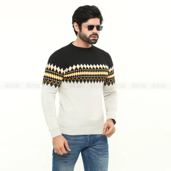Premium%20Quality%20Silver%20Black%20Color%20Cotton%20Wool%20And%20Spandex%20Full%20Sleeve%20jacquard%20Sweater%20For%20Men%20-%20Image%204