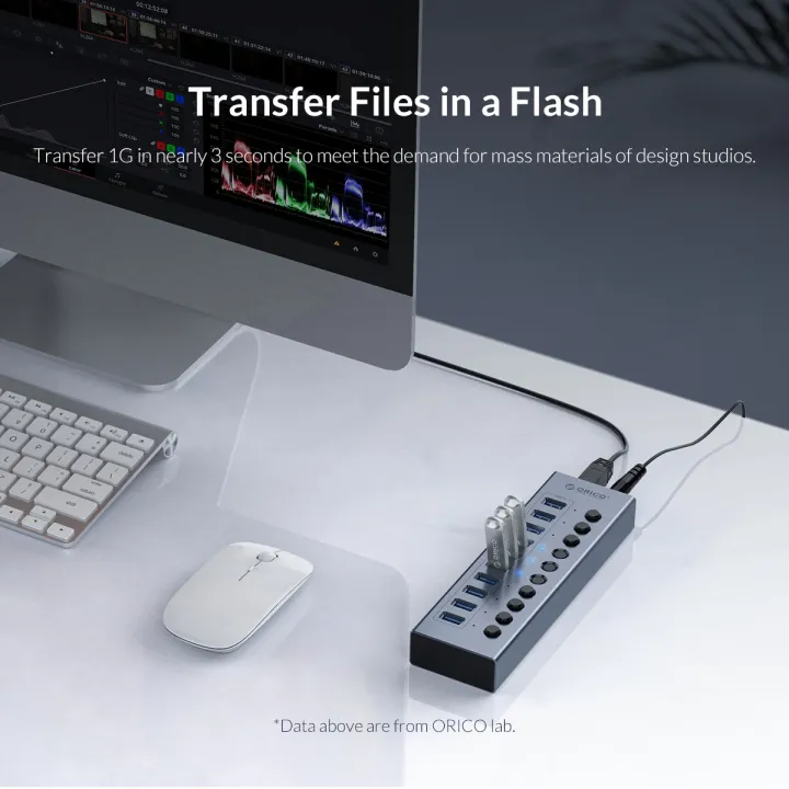 ORICO%20BT2U3-10Ab%20Industrial%20USB%203.0%20HUB%2013/16%20Port%20Aluminum%20USB%20Splitter%20On/Off%20Switch%20With%2012V%20Power%20Adapter%20Support%20Charging%20for%20Computer%20-%20Image%206