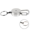1pc Retractable Pull Key Ring Chain Clip Carabiner Holder Recoil Extends To 50cm. 