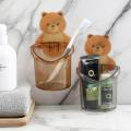 Toothbrush Holder Free Punch Mouthwash Cup Brushing Cup Wall-mounted Bathroom Cartoon Wall-mounted Storage Box Tooth Cylinder/toothpaste box - Lifestyle Mall.