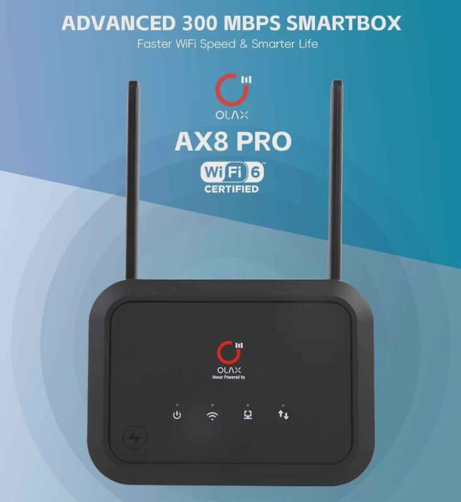 OLAX AX8 Pro WIFI 6 5000mah Battery With SMA Antenna 4g Router with Sim Card