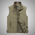 2022Vest Man Thin Outdoor Waistcoat Casual Coat Spring and Autumn Fishing Vest Jacket Vest Man Large Size Outdoor. 