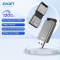 EAGET F90 USB 3.2 Flash Drive 256GB 128GB 64GB 32GB Pen Drive Creative Personality High-Speed Push and Pull U Disk. 
