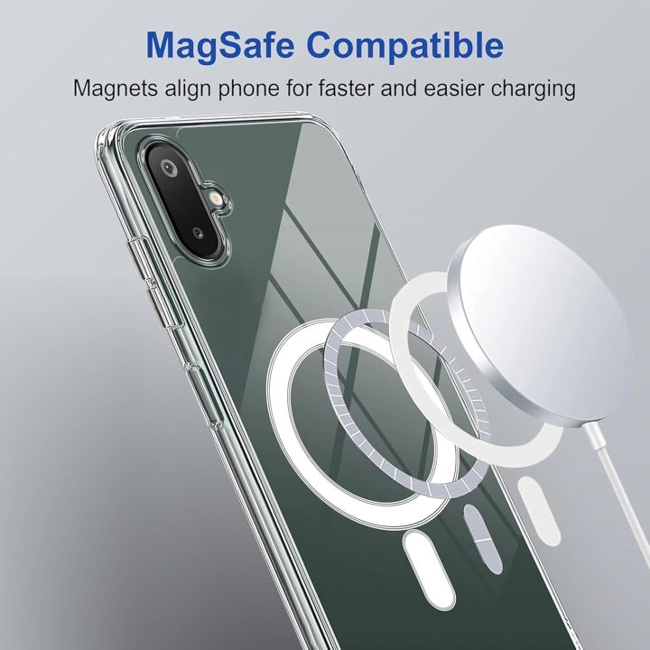 Samsung%20Galaxy%20A06/F06/M06%20Case%20Clear%20Magnetic%20Compatible%20with%20Magsafe,%20Thin%20Slim%20Transparent%20Non%20Yellowing,%20Hybird%20Soft%20Silicone%20Bumper%20&%20Hard%20Plastic%20Protective%20Cover%20-%20Image%203