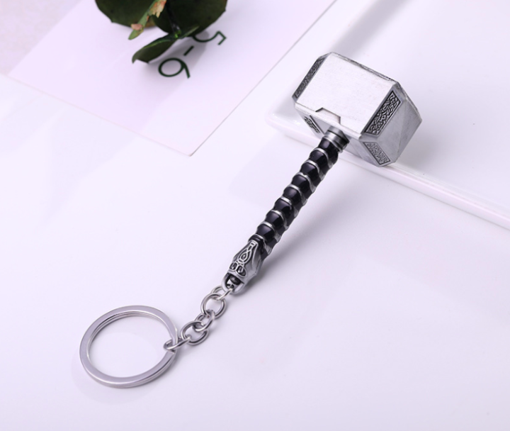Thor Hammer Alloy Key Ring Silver ST Metal | Daraz.com.bd