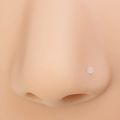 10-100PCS 20G Clear Bioflex Nose Bone Ring Stud Retainer for Women Acrylic Nostril Piercing Pin Body Jewelry 2mm Flat Ball Top. 