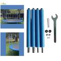 4x Trampoline Poles Universal Padding Steel Poles Trampoline Net Poles Anti Collision Foamed 1.76m. 