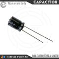 100uF 50V Radial Electrolytic Capacitor (10-Pcs) – Polarized Aluminum Body Capacitors for Circuits – 2-Pin Leads. 