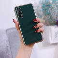 For Realme Narzo 30 Case Silicone Soft Back Covers Electroplated Avocado Green Glitter Full Protector For s Realme Narzo 30 Back Cover. 