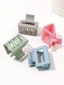 4Pcs Multicolor Small Claw Hair Clips for Women Girls,1.6 Matte Rectangle Nonslip Hair Jaw Clips for Thin Medium Thick Hair. 