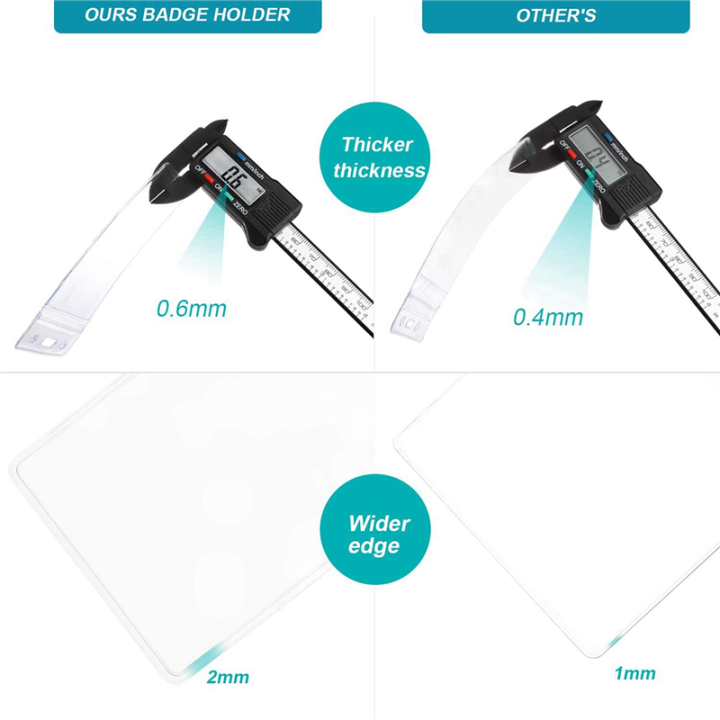 NXFDSIOZ%204%20Pcs%20Badge%20with%20Clips%20Retractable%20Badge%20Reel%20Carabiner%20Reel%20Clip%20Card%20Holders%20for%20ID%20Card%20Key%20Badge%20Holder%20-%20Image%204