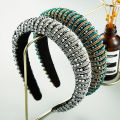 Heming headbands, European and American hand-woven beaded headbands, women's baroque sponge hair bundles, Korean simple face wash hair accessories.