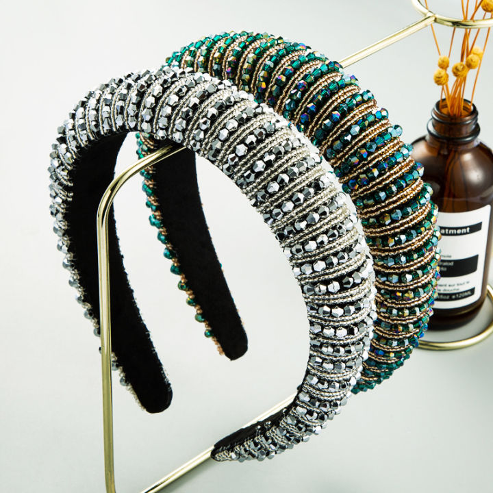 Heming%20headbands,%20European%20and%20American%20hand-woven%20beaded%20headbands,%20women's%20baroque%20sponge%20hair%20bundles,%20Korean%20simple%20face%20wash%20hair%20accessories%20-%20Image%204