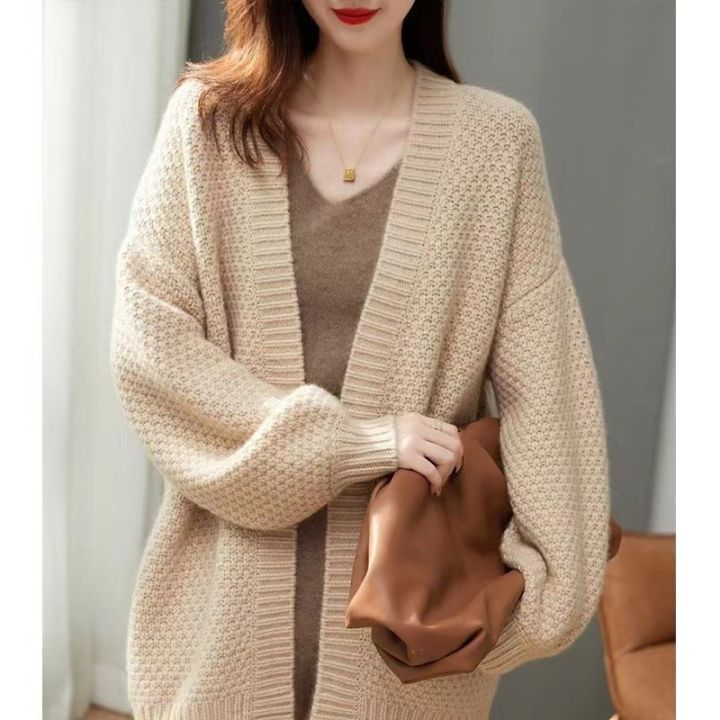 Autumn%20and%20Winter%20New%202022%20Sweater%20Knitted%20Cardigan%20Women's%20Thick%20Knitted%20Loose%20Lazy%20French%20Retro%20Mid-Length%20Coat%20-%20Image%204