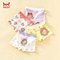 MiiOW Children's Boxer Briefs Cotton Girls' Underpants Middle and Big Children Boxer Shorts Little Girls' Student Safety Pants. 