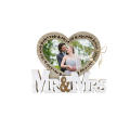 Heart Shape Wedding Decor For Reception, Ceremony And Anniversary Party Valentine'S Day Mr & Mrs Love Picture Frame For Wedding,Wooden.
