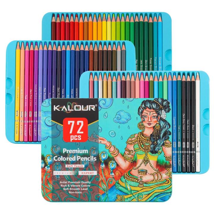 KALOUR Premium Oil Colored Pencils, Set of 72