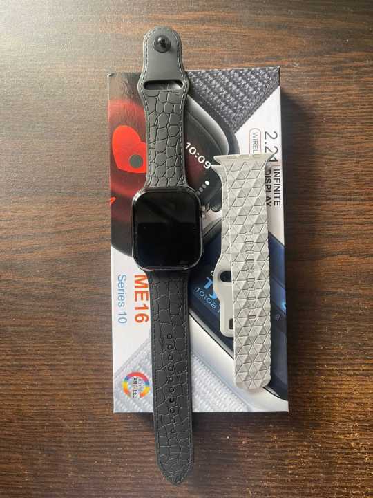 ME16 Series 10 Smartwatch - AMOLED Display with ( 2 Strap) Smart Watch Bluetooth Calls Sleep Monitoring Multiple Sports Smart Watch For Android and ios