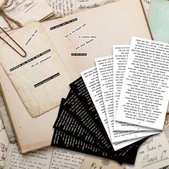 406pcs%20Phrase%20Word%20Stickers%20for%20Journaling%20Art%20Junk%20Journal%20Vintage%20Quote%20Stickers%20DIY%20Planner%20Album%20Scrapbooking%20Stickers%20Label%20-%20Image%202