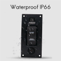 2X 12-24V Bilge Pump Switch Waterproof Alarm Ship Deck Cleaning Control Panel for Boat Bilge Pumps On/Off Switch Panel. 