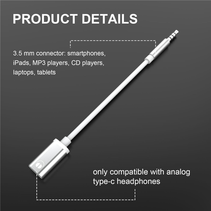 3.5mm%20Male%20to%20Type%20C%20Female%20Audio%20Cable%20Cord,%20Analog%20Audio%20Jack%20Headphone%20Audio%20Adapter%20for%20MP3%20Player,Laptop,Tablets%20-%20Image%205