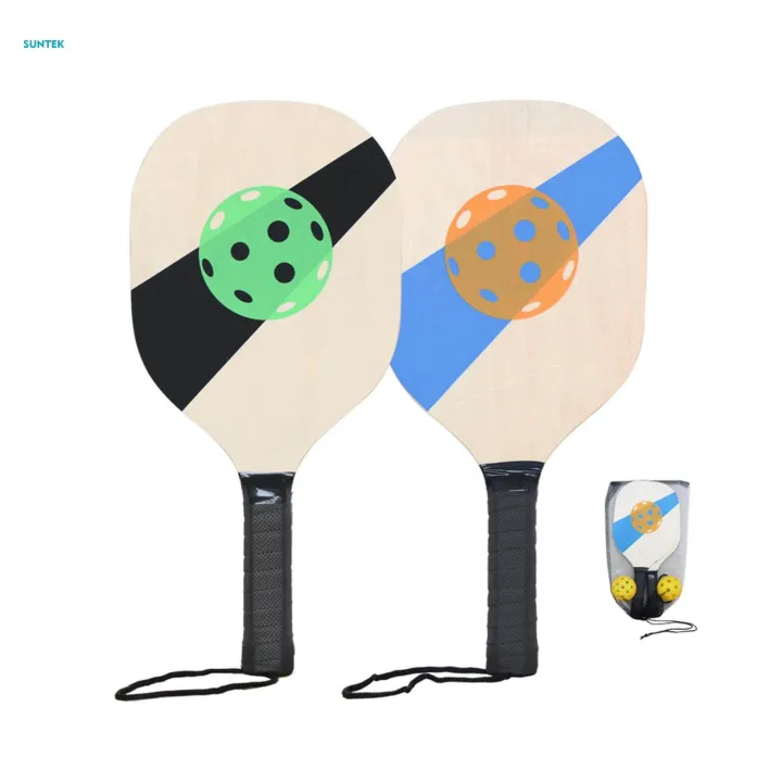 Wooden%20Pickleball%20Paddles%20Set%20with%20Beginner%20Racket%2040cm%20Long%2019cm%20Wide%202%20Paddles%202%20Pickle%20Balls%20Portable%20-%20Image%207