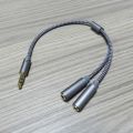 AUX Cable Jack 3.5MM Audio Cable Male to Double Female Stereo Audio Cable Nylon Braided Headphone Splitter Y Type Audio Cable R.K Gadget Store.