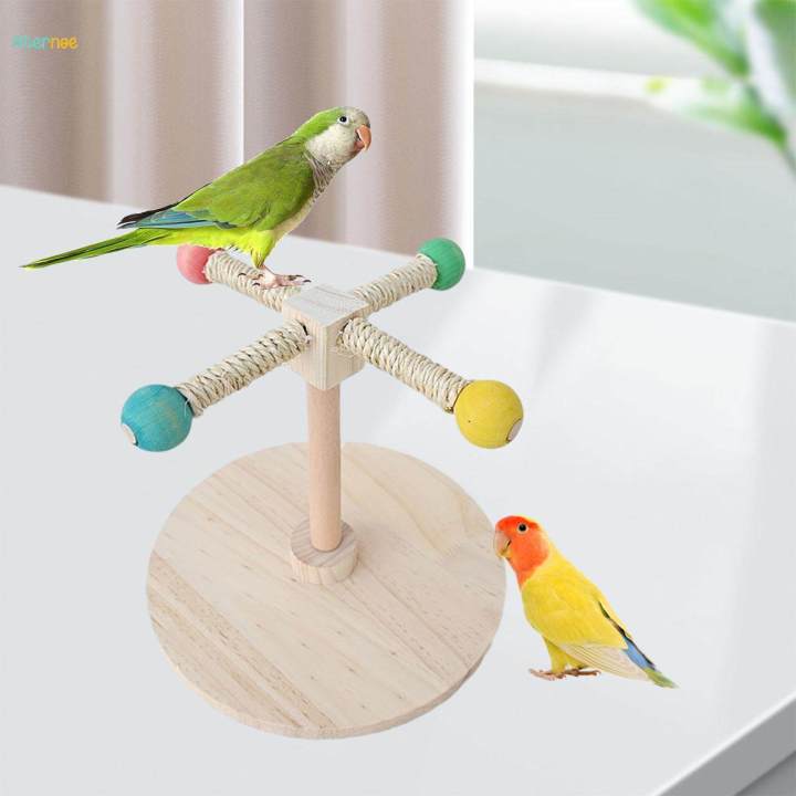 Wood Parrot Perch Bird Cage Accessories for Cockatiels Budgies Finches