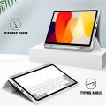 For Xiaomi Redmi Pad SE Case With Pen Holder Leather Acrylic Clear Back Shockproof Cover For Funda Redmi Pad SE Smart Case 11.