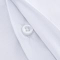 Solid Mens Classic French Cuffs Dress Shirt Long Sleeve Covered Placket Formal Business Standard-fit Design Wedding White Shirts.