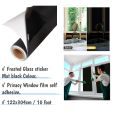Waterproof frosted glass film sticker/ self adhesive glass paper Mat Black Colour / 122 cmx304 cm for house privacy / Thai window / Sleeping bed room.. 