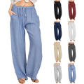 【New and Improved】 Women's PantsLoose PantsLinen PantsPalazzo PantsWide-leg Pants. 