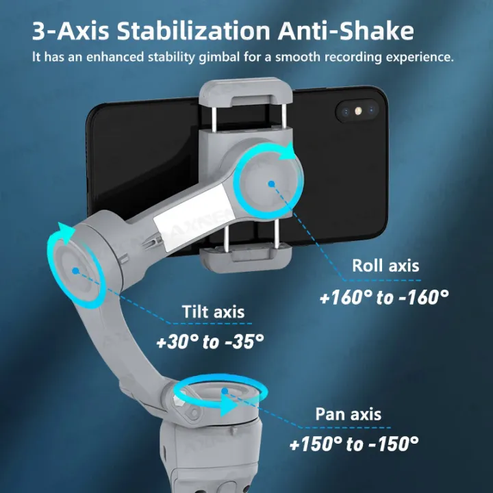 AXNEN%20HQ6%20Gimbal%20for%20Smartphone,%203-Axis%20Handheld%20Gimbal,%20with%20Smart%20Tracking,%20Fill%20Light,%20Zoom,%20Stabilizer%20for%20iPhone%20Android%20-%20Image%202