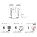 ZOROOM Mechanical Thermostat, KTO011 0-60Celsius Adjustable Compact Normally Close(C) Temperature Controller Switch,Red. 