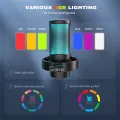 FIFINE USB Microphone for Recording and Streaming on PC and Mac,Headphone Output and Touch-Mute Button,Mic with 3 RGB Modes -A8. 