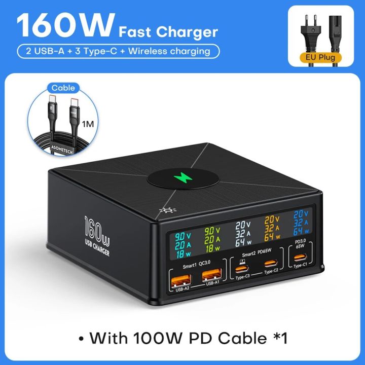 160W%20GaN%20USB%20Charger%20Station%2015W%20Wireless%20Charging%20LCD%20Display%20USB%20C%20PD%2065W%20QC%20Fast%20Charger%20for%20Iphone%2014%20Samsung%20Xiaomi%20Laptop%20-%20Image%207