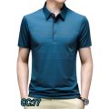 Men's Blue Color Chaina Exclusive Short Sleeve Polo -Shirt .. 