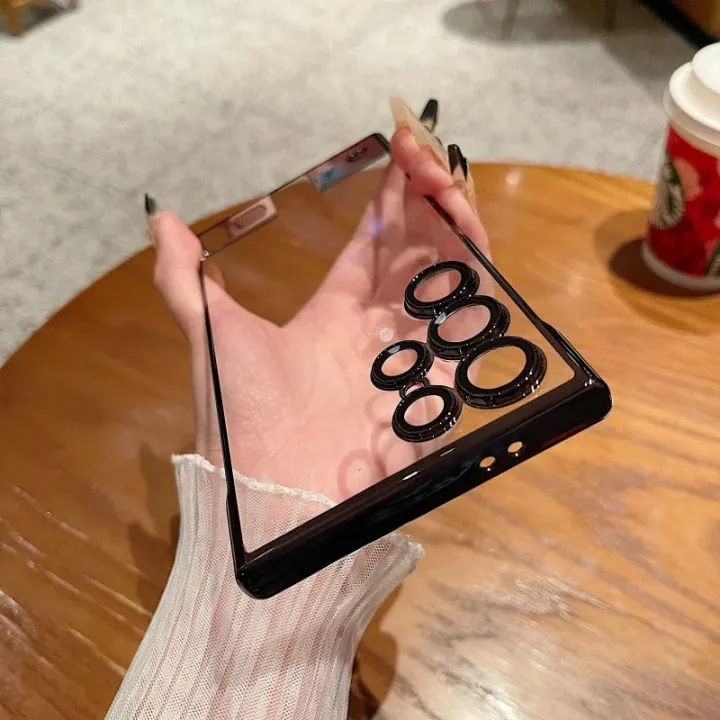 HODON%20Luxury%20Plating%20Slim%20Thin%20Frameless%20Transparent%20Phone%20Case%20For%20Samsung%20S26%20S25%20S24%20S23%20S22%20Ultra%20S24%20Plus%20Cases%20Camera%20Protection%20Clear%20PC%20Hard%20Cover%20-%20Image%204