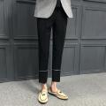 Spring And Summer New Casual Pants Men 'S Slim-Fitting Ankle Length Trousers Korean Fashion Non-Ironing Fashion Ankle-Tied Trousers Youth9Sub-. 