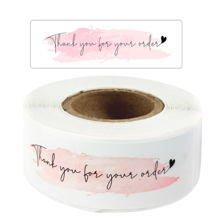 1Roll/120Pcs Thank You Stickers For Envelope Sealing Labels Stationery Supplies Handmade Wedding Gift Decoration Sticker