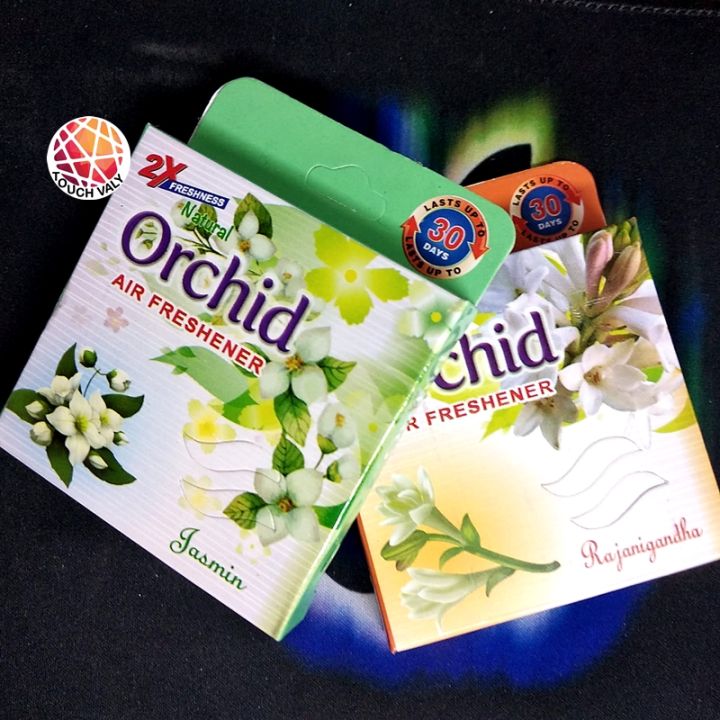 2 pcs Air Fresherner for Bathroom Kitchen 30 days long lasting 50gm Jasmin & Rajanighandha Flavour.
