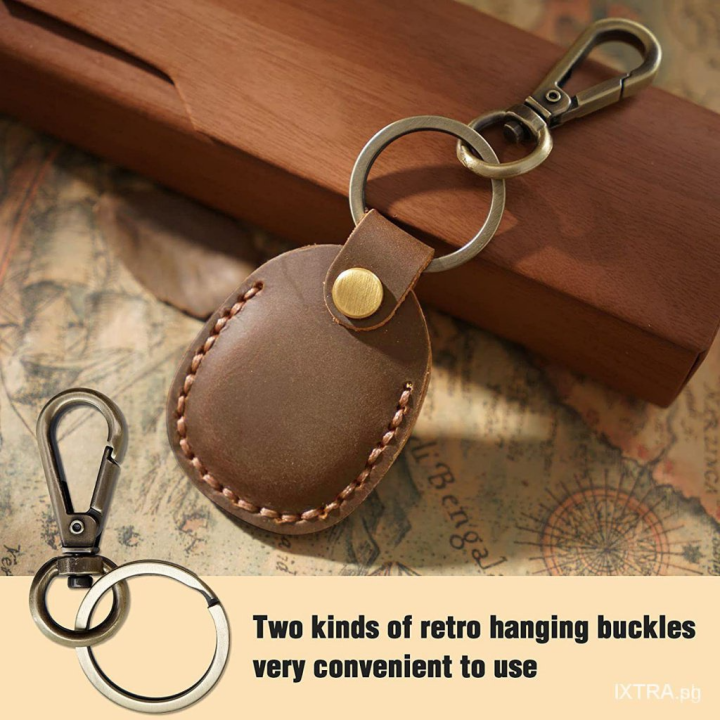 Leather%20Airtag%20Case%20Holder%20Keychain,%20Portable%20Handmade%20Genuine%20Leather%20Air%20Tag%20Holder%20with%20Keyring%20Full%20Coverage%20Protective%20Case%20-%20Image%205