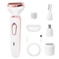 4-in-1 Electric Razor for Women - Rechargeable Painless Body & Facial Hair Remover, Bikini Trimmer for Legs, Underarm & Face, Portable Women's Shaver Set with Smooth Glide Technology. 