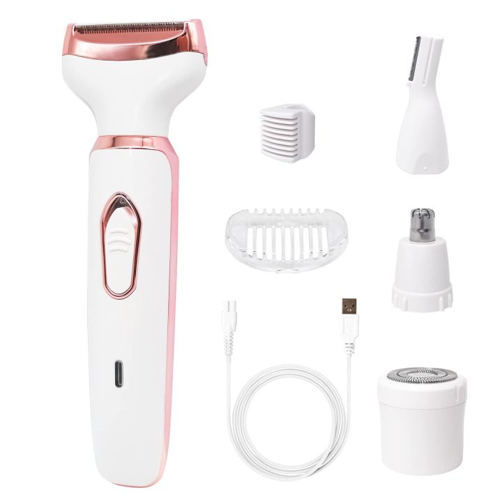 4-in-1%20Electric%20Razor%20for%20Women%20-%20Rechargeable%20Painless%20Body%20&%20Facial%20Hair%20Remover,%20Bikini%20Trimmer%20for%20Legs,%20Underarm%20&%20Face,%20Portable%20Women's%20Shaver%20Set%20with%20Smooth%20Glide%20Technology%20-%20Image%205