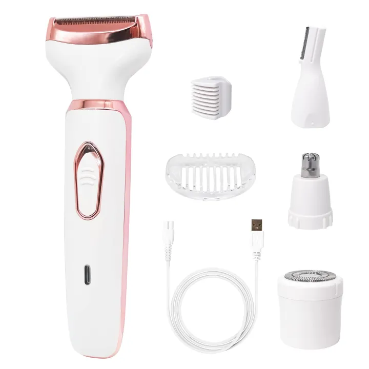 4-in-1%20Electric%20Razor%20for%20Women%20-%20Rechargeable%20Painless%20Body%20&%20Facial%20Hair%20Remover,%20Bikini%20Trimmer%20for%20Legs,%20Underarm%20&%20Face,%20Portable%20Women's%20Shaver%20Set%20with%20Smooth%20Glide%20Technology%20-%20Image%202