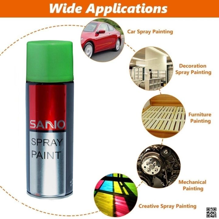 Sanvo Spray Paint (37 Green) Color Aerosol Spray Paint, Sanvo Auto Spray Paint