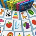 Toddler Montessori Educational Puzzle Toys 32Pcs Cards Matching Game Baby Cognition Jigsaw Toys Animal Life Set Puzzle Gift.