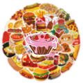 10/30/50pcs Delicious Food Drink Stickers Cute Cartoon Graffiti Decals DIY Phone Motorcycle Stationery Fridge Car Wall Sticker. 