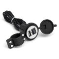 Motorcycle 12V Phone Usb Charger with Switch. Black. 