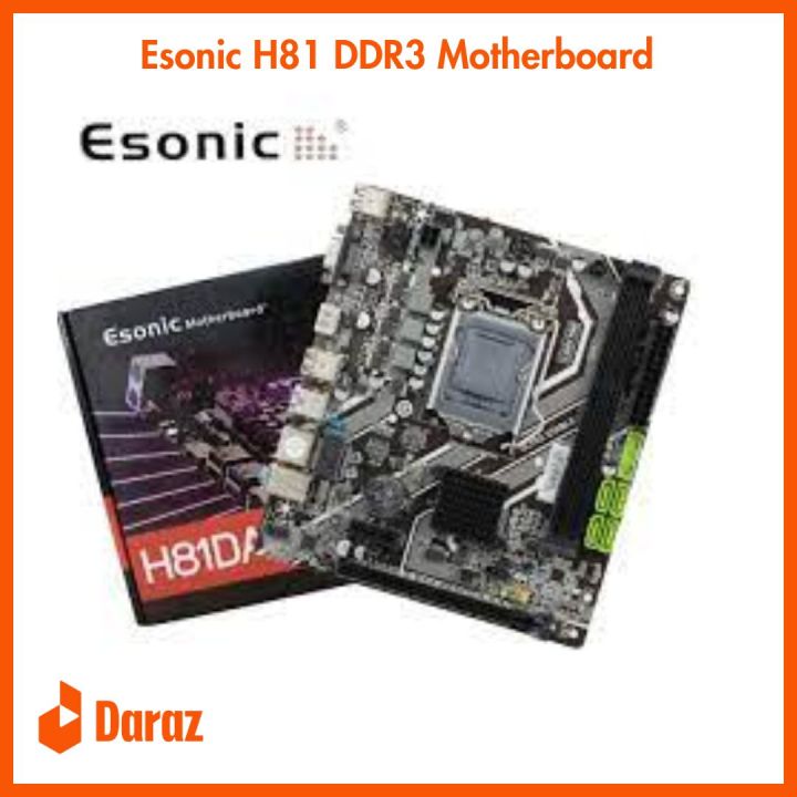 Esonic H81 DDR3 Motherboard With NVME M.2 Slot. 4th Generation Intel Motherboard With HDMI & VGA Port Esonic H81 DDR3 Motherboard With NVME M.2 Slot. 4th Generation Intel Motherboard With HDMI & VGA Port